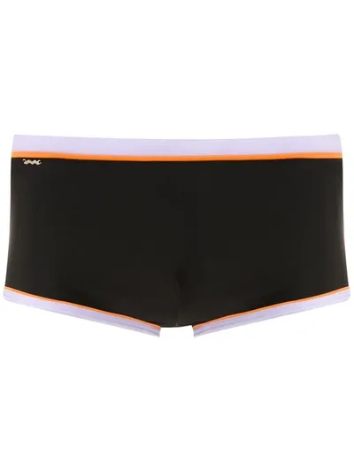 Amir Slama Panelled Trunks In Black