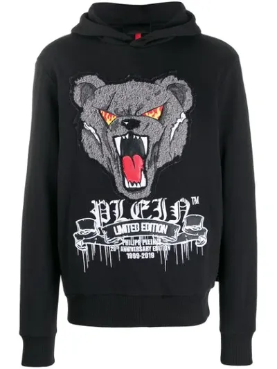 Philipp Plein Teddy Bear Hoodie In Black