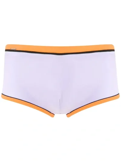 Amir Slama Panelled Trunks In Purple