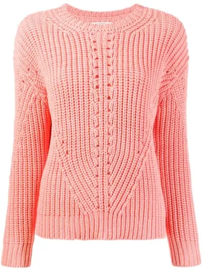 Chinti & Parker Ribbed Knit Sweater In Pink