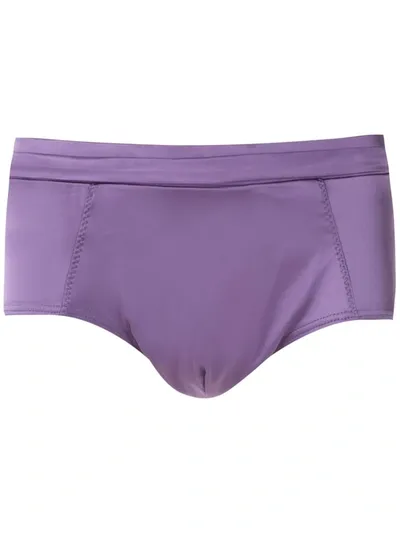 Amir Slama Satin Swim Trunks In Purple