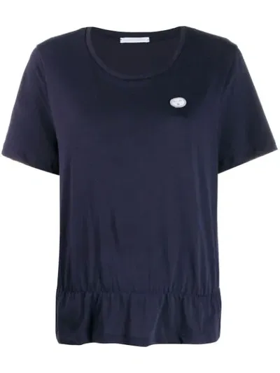 Société Anonyme T-shirt Mit Gerafftem Saum In Blue