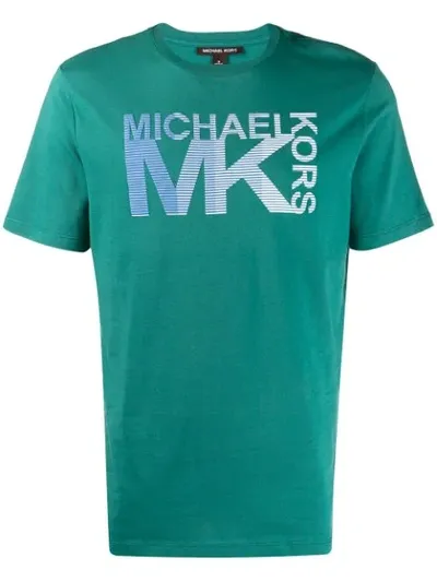 Michael Michael Kors Printed Logo T-shirt In Green