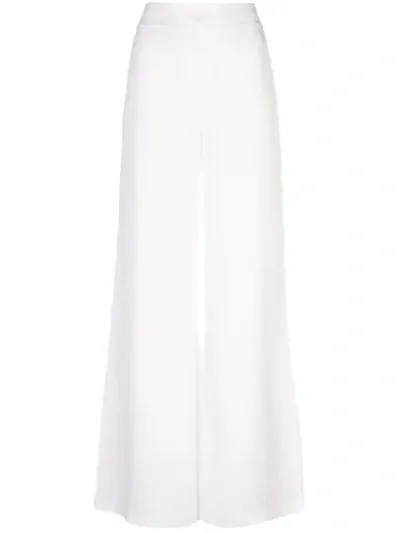 Alexis Roque Slit Wide-leg Pants In White