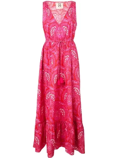 Figue Indira Batik-print Maxi Dress In Pink