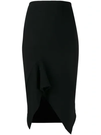 Tom Ford Asymmetric Pencil Skirt In Black