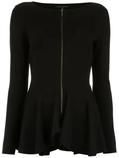 Alcaçuz Lucia Zipped Top In Black