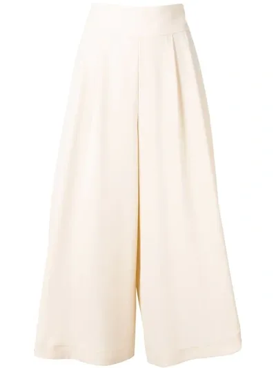 See By Chloé Wide Leg Trousers In Neutrals