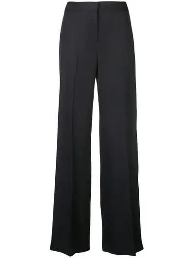 Alexander Mcqueen Wide Leg Trousers In Black