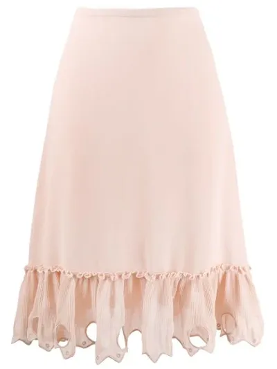 See By Chloé Embellished Hem Skirt In Pink