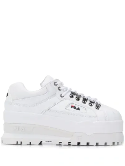 Fila Trailblazer Wedge Sneakers In White