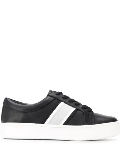 Calvin Klein Contrast Stripe Sneakers In Black