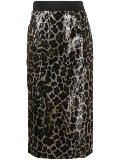 Antonio Marras Sequined Pencil Skirt In Neutrals