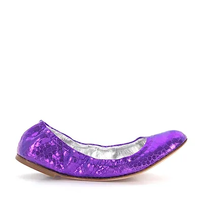 Giuseppe Zanotti Classic Ballet Flats In Purple