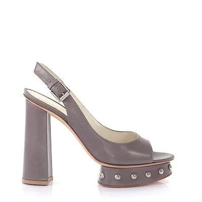 Gianvito Rossi Slingback Pumps Ge3093 Calfskin In Grey