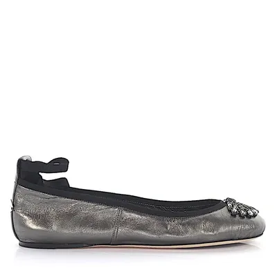 Jimmy Choo Classic Ballet Flats In Grey