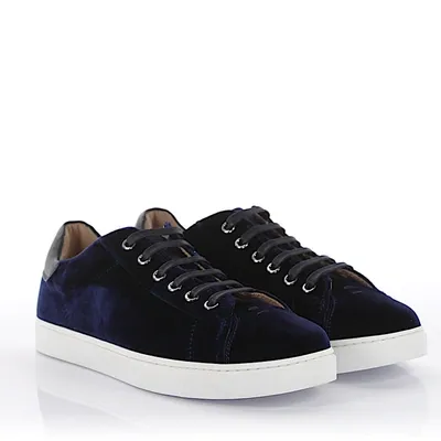 Gianvito Rossi Low-top Sneakers Velvet In Blue