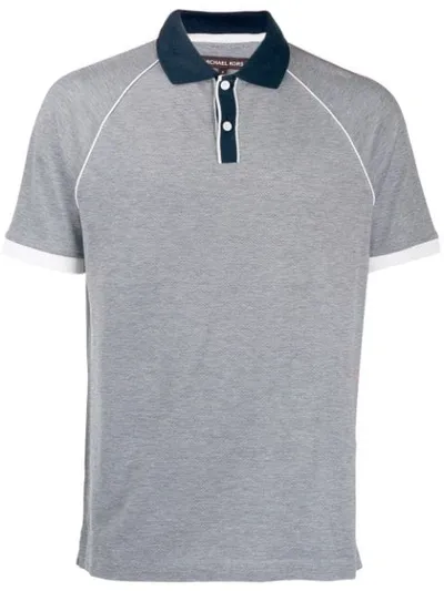 Michael Michael Kors Piqué Polo Shirt In Grey