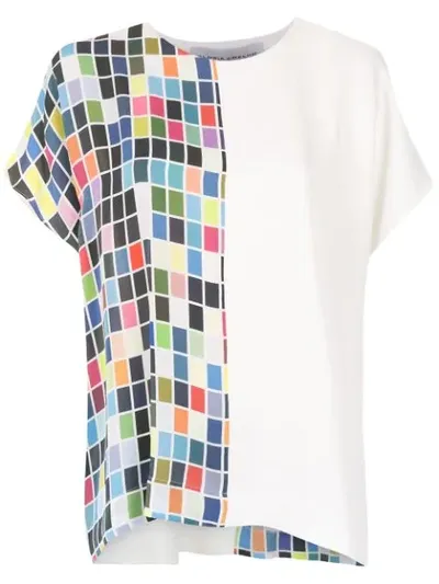 Gloria Coelho Printed Blouse In White