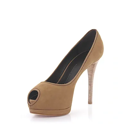 Giuseppe Zanotti Heeled Peep Toes In Beige