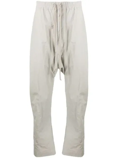 Rick Owens Dropped Crotch Trousers In Neutrals