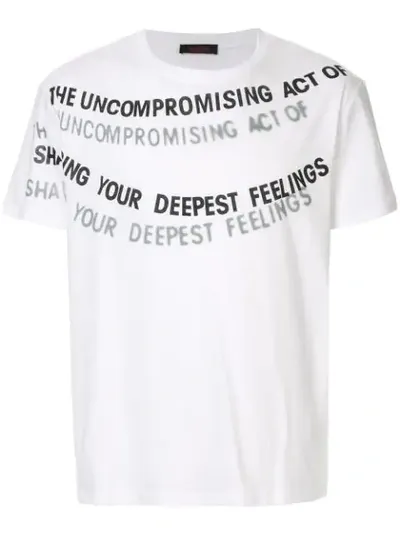 Valentino Slogan Print T-shirt In White