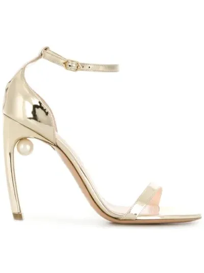 Nicholas Kirkwood Mira Pearl Sandals In Metallic