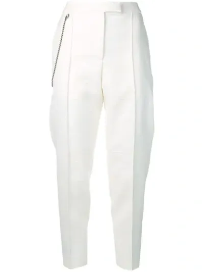 Bottega Veneta Chain Cropped Trousers In White