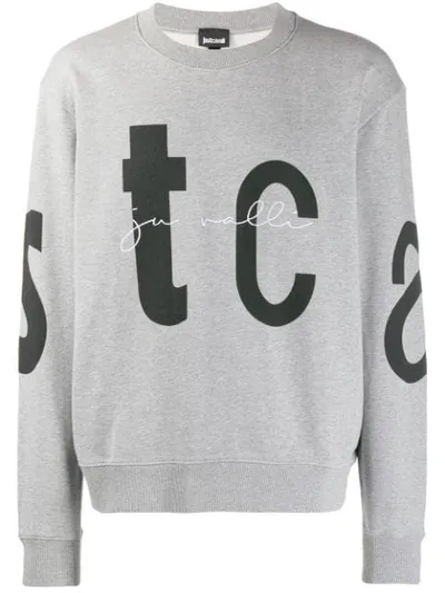 Just Cavalli Signature Sweatshirt In Grey