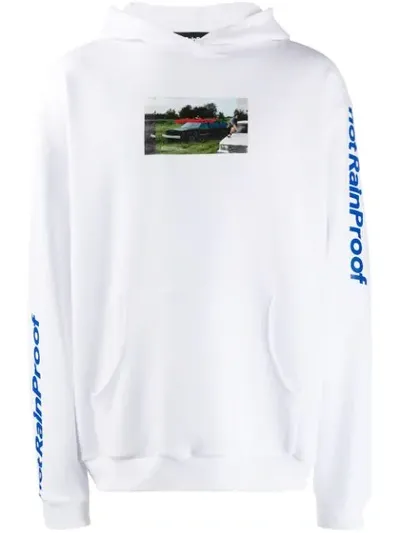 Styland Photo Print Hoodie In White