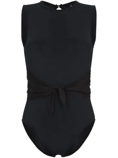 Beth Richards Irene Belted Swimsuit In Black