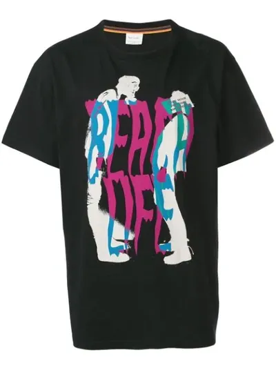 Paul Smith Beach Life Print T-shirt In Black