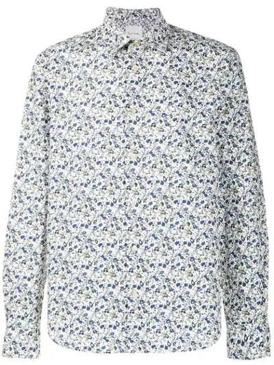 Paul Smith Patterned Classic Shirt In White