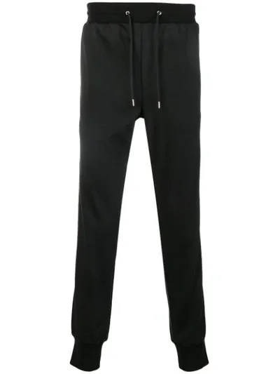 Paul Smith Tapered Velvet Track Pants In Black