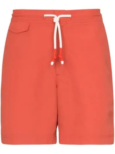 Orlebar Brown Berry Standard Swim Shorts In Red