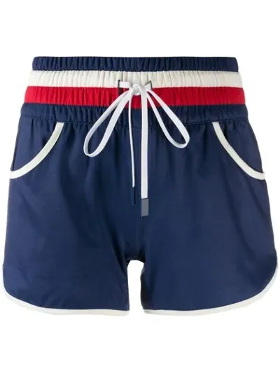 Perfect Moment Drawstring Resort Shorts In Blue