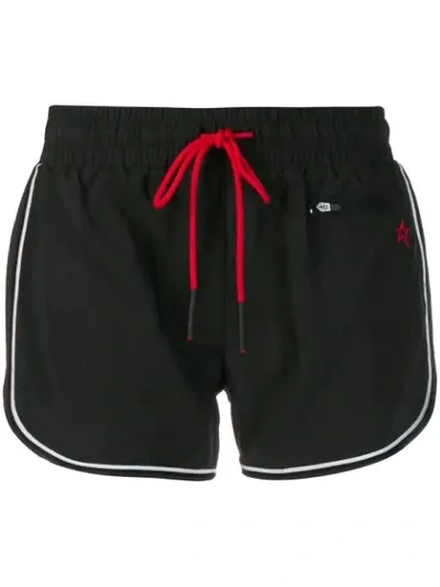 Perfect Moment Drawstring Jersey Shorts In Black