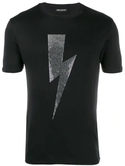 Neil Barrett Lightning Bolt T-shirt In Black