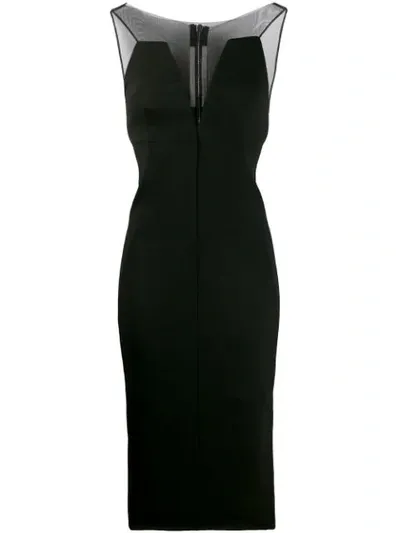 Rick Owens Cotton-blend Midi Dress In Black