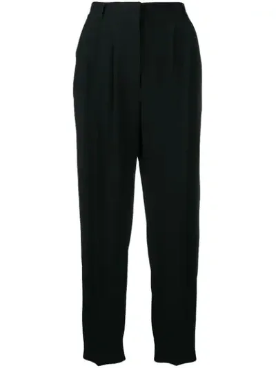 Alexander Mcqueen High-waist Trousers In Black