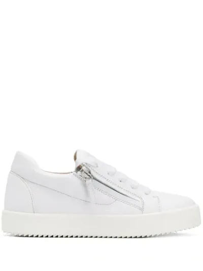 Giuseppe Zanotti Platform Trainers In White