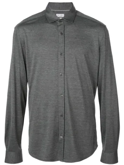 Brunello Cucinelli Jersey Shirt In Grey