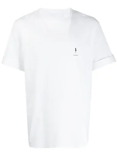 Neil Barrett Logo Slogan Print T-shirt In White