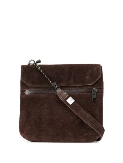 As2ov Textured Shoulder Bag In Brown