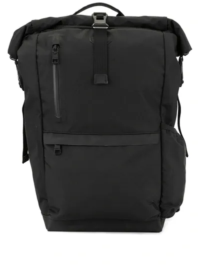 As2ov Roll Top Backpack In Black