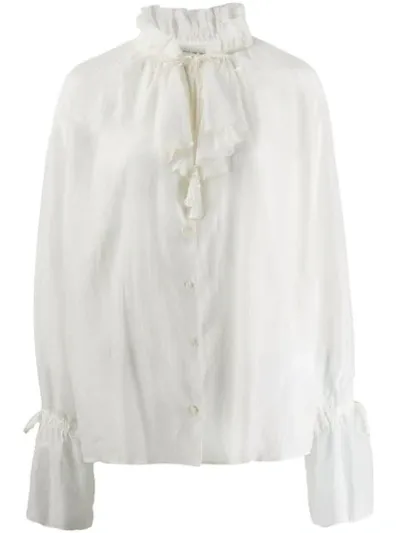 Etro Ruffle Detail Shirt In White