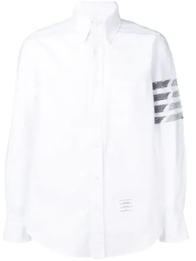 Thom Browne 4-bar Center-back Stripe Oxford In White