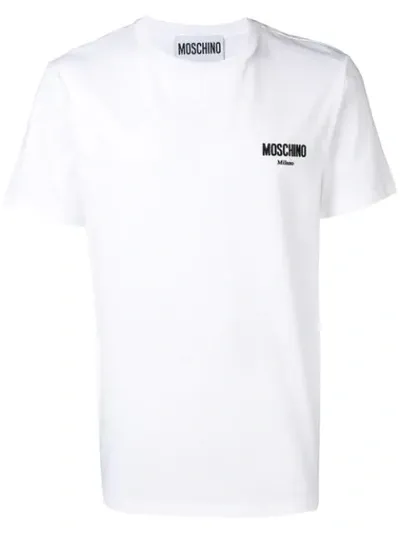 Moschino Chest Logo T-shirt In White