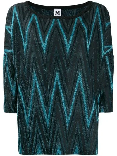 Missoni Lurex Zig Zag Blouse In Black