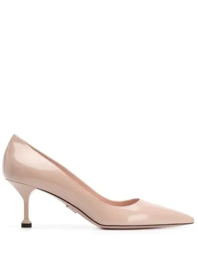 Prada Pointed Slip-on Pumps In Neutrals